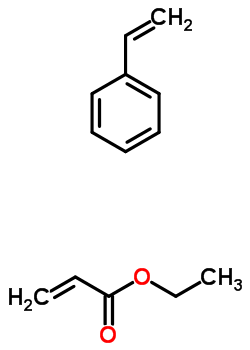 2-Propenoic acid, ethyl ester, polymer with ethenylbenzene Structure,25066-97-1Structure