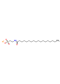 Ethanesulfonic acid, 2-[(1-oxooctadecyl)amino]-, monosodium salt Structure,25080-09-5Structure