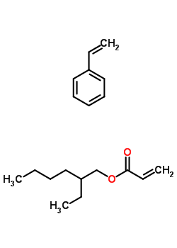 2-Propenoic acid, 2-ethylhexyl ester, polymer with ethenylbenzene Structure,25153-46-2Structure