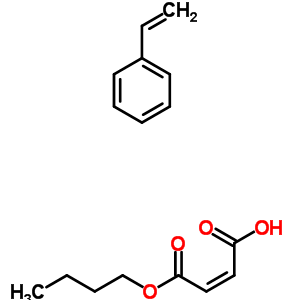 (Z)-2-butenedioic acid monobutyl ester, polymer with ethenylbenzene Structure,25215-62-7Structure