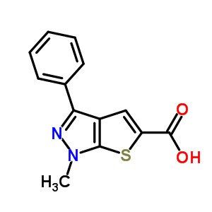 1-Methyl-3-phenyl-1h-thieno[2,3-c]pyrazole-5-carboxylic acid Structure,25252-47-5Structure