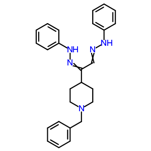 4-Piperidineacetaldehyde,a-(2-phenylhydrazinylidene)-1-(phenylmethyl)-,2-phenylhydrazone Structure,25260-03-1Structure