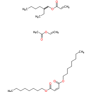 2-Butenedioic acid (z)-, dioctyl ester, polymer with ethenyl acetate and 2-ethylhexyl 2-propenoate Structure,25280-35-7Structure