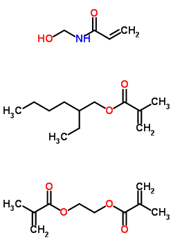 2-Methyl-2-propenoic acid 1,2-ethanediyl ester polymer with 2-ethylhexyl 2-methyl-2-propenoate and n-(hydroxymethyl)-2-propenamide Structure,25322-90-1Structure