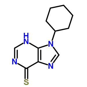 6H-purine-6-thione,9-cyclohexyl-1,9-dihydro- Structure,2538-32-1Structure