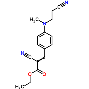 2-Propenoic acid,2-cyano-3-[4-[(2-cyanoethyl)methylamino]phenyl]-, ethyl ester Structure,25442-70-0Structure