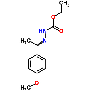 Hydrazinecarboxylicacid, 2-[1-(4-methoxyphenyl)ethylidene]-, ethyl ester Structure,25445-81-2Structure