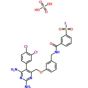 3-[[3-[[2,6-Diamino-5-(3,4-dichlorophenyl)pyrimidin-4-yl]methoxy]phenyl]methylcarbamoyl]benzenesulfonyl fluoride Structure,25449-75-6Structure