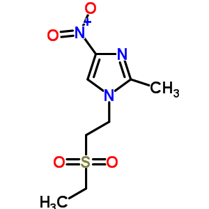 Tinidazole related compound b (20 mg) (1-(2-ethyl-sulfonylethyl)-2-methyl-4-nitroimidazole) Structure,25459-12-5Structure