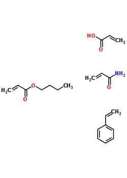 2-Propenoic acid, polymer with butyl 2-propenoate, ethenylbenzene and 2-propenamide Structure,25586-24-7Structure