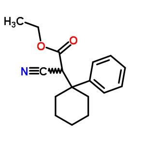 Cyclohexaneacetic acid,a-cyano-1-phenyl-, ethyl ester Structure,25593-96-8Structure