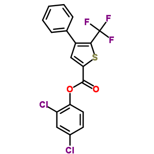 2,4-Dichlorophenyl4-phenyl-5-(trifluoromethyl)thiophene-2-carboxylate Structure,256348-21-7Structure