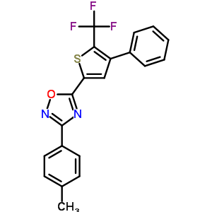 5-4-Phenyl-5-(trifluoromethyl)-2-thienyl-3-(p-tolyl)-1,2,4-oxadiazole Structure,256414-84-3Structure