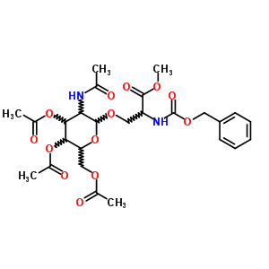 L-serine,n-[(phenylmethoxy)carbonyl]-o-[3,4,6-tri-o-acetyl-2-(acetylamino)-2-deoxy-b-d-glucopyranosyl]-, methyl ester Structure,25644-83-1Structure