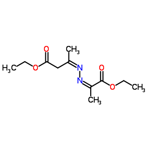 Butanoic acid,3-[2-(2-ethoxy-1-methyl-2-oxoethylidene)hydrazinylidene]-, ethyl ester Structure,25680-85-7Structure