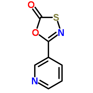 5-(Pyridin-3-yl)-1,3,4-oxathiazol-2-one Structure,257286-36-5Structure