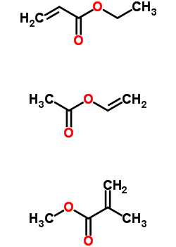 2-Methyl-2-propenoic acid methyl ester polymer with ethenyl acetate and ethyl 2-propenoate Structure,25767-84-4Structure