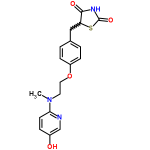 5-(4-{2-[(5-Hydroxy-2-pyridinyl)(methyl)amino]ethoxy}benzyl)-1,3-thiazolidine-2,4-dione Structure,257883-22-0Structure