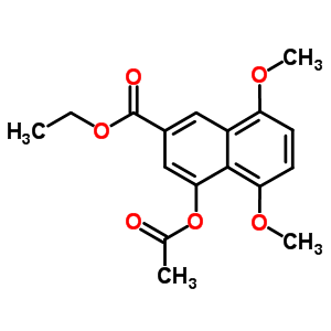 4-(Acetyloxy)-5,8-dimethoxy-2-naphthalenecarboxylic acid ethyl ester Structure,25932-95-0Structure