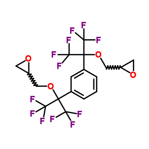 Oxirane, 2,2-[1,3-phenylenebis[[2,2,2-trifluoro-1-(trifluoromethyl)ethylidene]oxymethylene]]bis- Structure,26146-93-0Structure