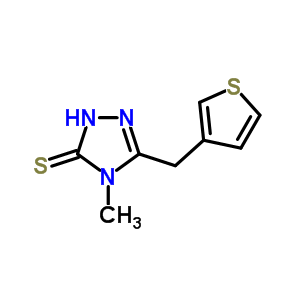 4-Methyl-5-(3-thienylmethyl)-4H-1,2,4-triazole-3-thiol Structure,262610-50-4Structure