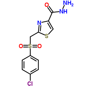 2-[[(4-Chlorophenyl)sulfonyl]methyl]-1,3-thiazole-4-carbohydrazide Structure,263015-77-6Structure