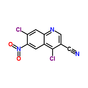 4,7-Dichloro-6-nitro-3-quinolinecarbonitrile Structure,263149-40-2Structure