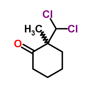 Cyclohexanone, 2-(dichloromethyl)-2-methyl- Structure,26775-54-2Structure