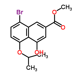 8-Bromo-4-hydroxy-5-(1-methylethoxy)-2-naphthalenecarboxylic acid methyl ester Structure,267881-57-2Structure