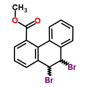 4-Phenanthrenecarboxylicacid, 9,10-dibromo-9,10-dihydro-, methyl ester Structure,26847-76-7Structure