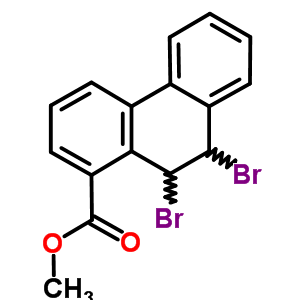 1-Phenanthrenecarboxylicacid, 9,10-dibromo-9,10-dihydro-, methyl ester Structure,26847-77-8Structure