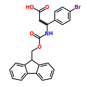 3-(4-Bromophenyl)-3-{[(9h-fluoren-9-ylmethoxy)carbonyl]amino}propanoic acid Structure,269078-76-4Structure