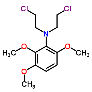 Benzenamine,n,n-bis(2-chloroethyl)-2,3,6-trimethoxy- Structure,27077-09-4Structure