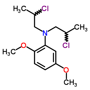 Benzenamine,n,n-bis(2-chloropropyl)-2,5-dimethoxy- Structure,27077-23-2Structure