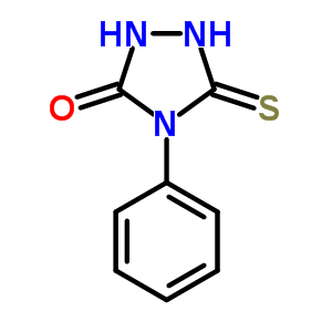 1,2,4-Triazolidin-3-one,4-phenyl-5-thioxo- Structure,27106-12-3Structure