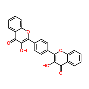 4H-1-benzopyran-4-one,2,2-(1,4-phenylene)bis[3-hydroxy- Structure,27172-29-8Structure