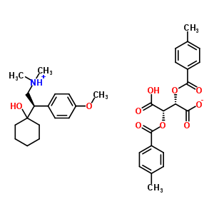 R-venlafaxine-di-p-toluoyl-d-tartrate salt Structure,272788-00-8Structure