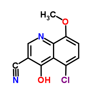 5-Chloro-4-hydroxy-8-methoxy-3-quinolinecarbonitrile Structure,27333-43-3Structure