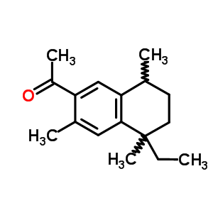 Ethanone,1-(5-ethyl-5,6,7,8-tetrahydro-3,5,8-trimethyl-2-naphthalenyl)- Structure,27507-73-9Structure