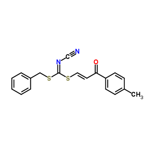 Benzyl [3-oxo-3-(4-methylphenyl)prop-1-enyl]cyanocarbonimidodithioate Structure,275370-80-4Structure