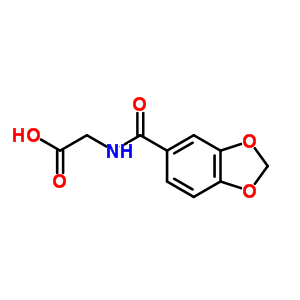 (1,3-Benzodioxol-5-ylcarbonyl)amino]acetic acid Structure,27855-25-0Structure