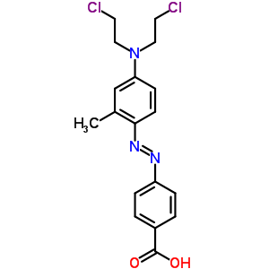 Benzoic acid,4-[2-[4-[bis(2-chloroethyl)amino]-2-methylphenyl]diazenyl]- Structure,28005-89-2Structure