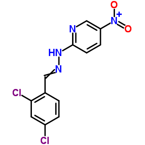 Benzaldehyde,2,4-dichloro-, 2-(5-nitro-2-pyridinyl)hydrazone Structure,28058-14-2Structure