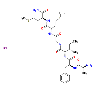 L-alanyl-l-phenylalanyl-l-isoleucylglycyl-l-methionyl-methioninamide hydrochloride Structure,2807-80-9Structure