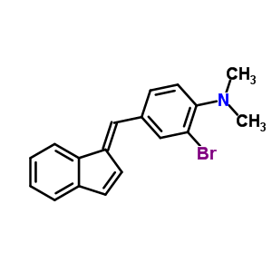 Benzenamine,2-bromo-4-(1h-inden-1-ylidenemethyl)-n,n-dimethyl- Structure,28164-39-8Structure