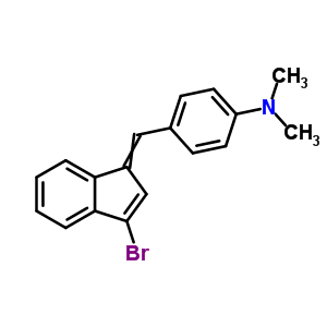 Benzenamine,4-[(3-bromo-1h-inden-1-ylidene)methyl]-n,n-dimethyl- Structure,28164-47-8Structure