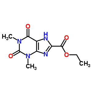 1H-purine-8-carboxylicacid, 2,3,6,9-tetrahydro-1,3-dimethyl-2,6-dioxo-, ethyl ester Structure,2850-38-6Structure