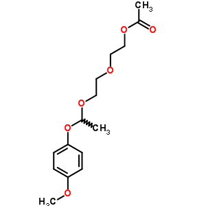 Ethanol,2-[2-[1-(4-methoxyphenoxy)ethoxy]ethoxy]-, 1-acetate Structure,28583-54-2Structure