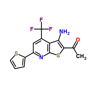 1-[3-aMino-6-(2-thienyl)-4-(trifluoromethyl)thieno[2,3-b]pyridin-2-yl]ethan-1-one Structure,285980-95-2Structure