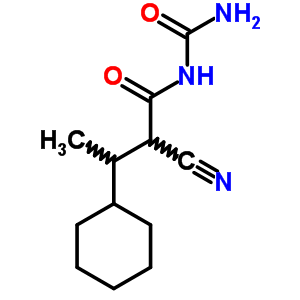 Cyclohexanepropanamide,n-(aminocarbonyl)-a-cyano-b-methyl- Structure,28811-75-8Structure